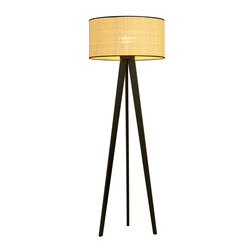 Varde 3-leg floor lamp with textile shade tube 1x E27