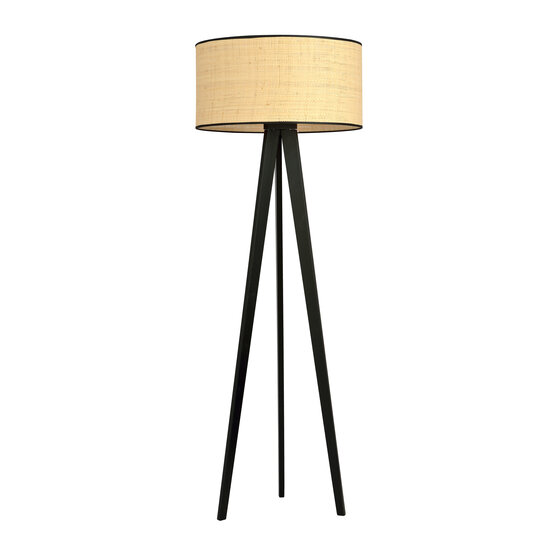 Varde 3 poot staande lamp met textielkap koker 1x E27