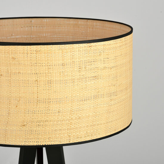Varde 3-leg floor lamp with textile shade tube 1x E27