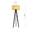 Varde 3-leg floor lamp with textile shade tube 1x E27