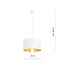 Skive single round white and gold in metal striking hanging lamp tube 1x E27