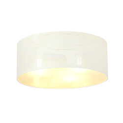 Skive large white and gold ceiling lamp round 3x E27