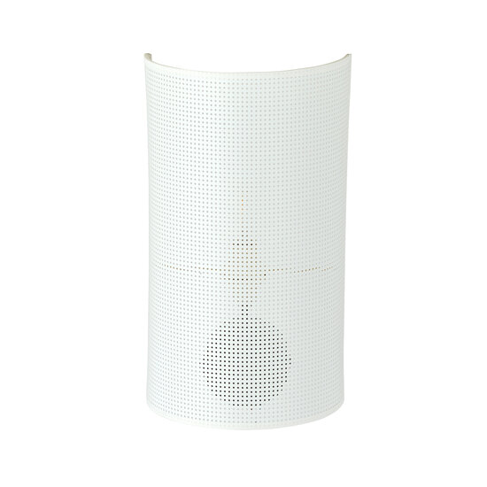 Applique Skive en métal blanc 1x E14