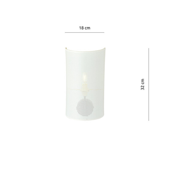 Skive wandlamp in wit metaal 1x E14