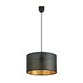 Emibig Emibig Skive rundes Schwarz mit Gold in auffälligem Metall-Hängelampenrohr 1x E27 - Perfekte Beleuchtung für moderne Innenräume
