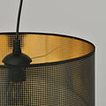 Emibig Emibig Skive redonda negra con oro en metal lámpara colgante llamativa tubo 1x E27 - Iluminación perfecta para interiores modernos