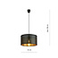 Emibig Emibig Skive ronde noire avec or en métal lampe suspendue frappante tube 1x E27 - Éclairage parfait pour intérieurs modernes