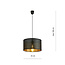 Skive llamativa lámpara colgante redonda negra con dorado en metal tubo 1x E27