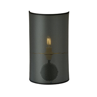 Emibig Skive zwart en gouden wandlamp in metaal 1x E14