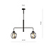 Emibig Emibig Frederikshavn hanging lamp black with 2 smoked glasses E27 - Ideal for stylish lighting
