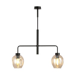 Emibig Frederikshavn amber glass pendant lamp black with 2 amber glasses E27