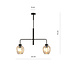 Emibig Emibig lampe suspendue en verre ambre Frederikshavn noire avec 2 verres ambre E27 - Créez une atmosphère chaleureuse dans votre intérieur
