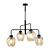 Frederikshavn 4 lampes suspension en verre ambré noir E27
