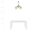Emibig Emibig Frederikshavn 4 lamps amber glass pendant lamp black E27 - Ideal lighting for any space