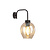 Emibig Emibig Frederikshavn schwarz mit bernsteinfarbenem Glas 1x E27