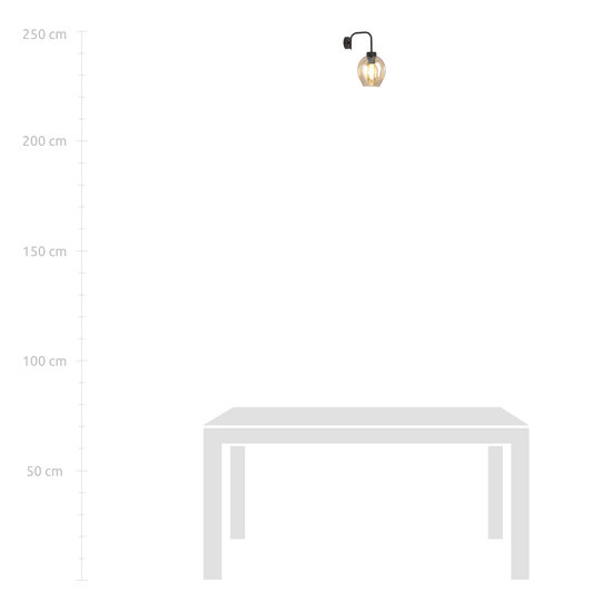 Frederikshavn black with amber glass 1x E27