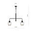 Emibig Emibig Frederikshavn mooie hanglamp zwart met 2 transparante glazen E27 - Perfect voor sfeervolle eetkamers