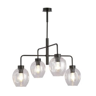 Emibig Frederikshavn mooie grote hanglamp zwart met 4 transparante glazen E27