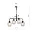 Emibig Emibig Frederikshavn belle grande lampe suspendue noire avec 4 verres transparents E27 - Idéale pour créer une atmosphère chaleureuse dans votre maison