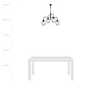 Emibig Emibig Frederikshavn mooie grote hanglamp zwart met 4 transparante glazen E27 - Perfect voor sfeervolle verlichting in uw interieur