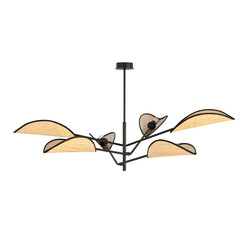 Aabenraa grande 6x E14 belle lampe suspendue avec ailes