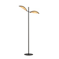 Emibig Emibig Aabenraa lampe sur pied noire avec feuilles tombantes en textile 2x E14 - Éclairage d'ambiance parfait pour chaque espace