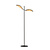 Aabenraa floor lamp black with textile falling leaves 2x E14