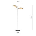 Emibig Emibig Aabenraa floor lamp black with textile falling leaves 2x E14 - Perfect ambient lighting for any space