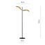 Aabenraa floor lamp black with textile falling leaves 2x E14