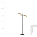 Emibig Emibig Aabenraa floor lamp black with textile falling leaves 2x E14 - Perfect ambient lighting for any space