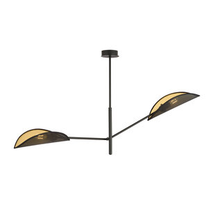 Emibig Lámpara colgante de diseño Skanderborg con 2 alas de metal negro E14