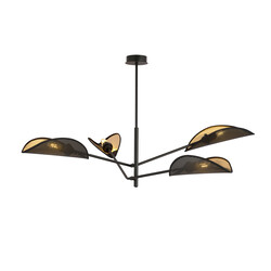 Skanderborg 4x E14 belle lampe suspendue noire et ailes