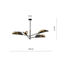 Emibig Emibig Skanderborg 4x E14 prachtige zwarte hanglamp en vleugels - Perfecte verlichting voor elke ruimte