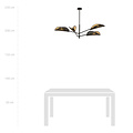 Skanderborg 4x E14 beautiful black hanging lamp and wings