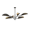 Emibig Emibig Skanderborg gran lámpara colgante negra hermosa 6x E14 con alas - Iluminación ideal para interiores modernos