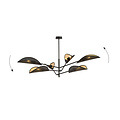 Skanderborg large 6x E14 beautiful black hanging lamp with wings