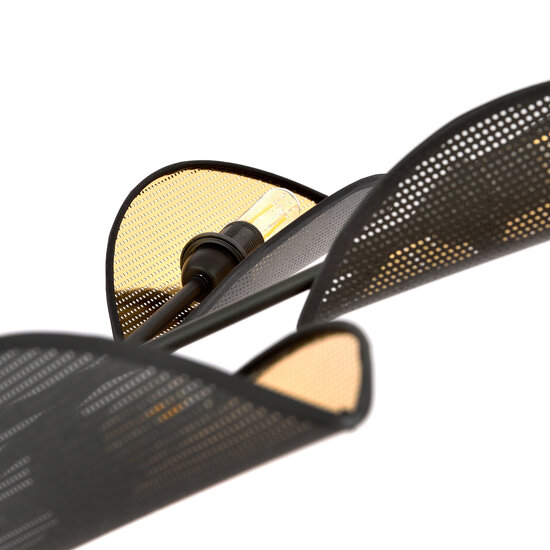 Skanderborg grande 6x E14 belle lampe suspendue noire avec ailes