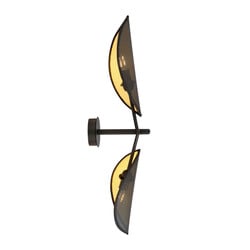 Emibig Skanderborg wall lamp black and gold falling leaves 2x E14