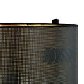 Emibig Emibig Holstebro staande lamp zwart met zwart en gouden metalen kap 1x E27 - Perfecte sfeerverlichting voor elk interieur