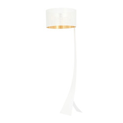 Emibig Holstebro witte met goud staande lamp metalen kap 1x E27
