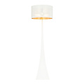 Lampe sur pied Holstebro blanc avec abat-jour en métal doré 1x E27