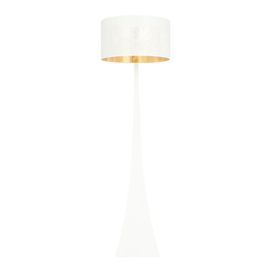 Emibig Emibig Holstebro lámpara de pie blanca con pantalla dorada 1x E27 - Iluminación elegante para cualquier interior