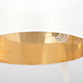 Emibig Emibig Holstebro lámpara de pie blanca con pantalla dorada 1x E27 - Iluminación elegante para cualquier interior