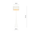 Emibig Emibig Holstebro lampe debout blanche avec abat-jour doré 1x E27 - Éclairage élégant pour tous les intérieurs