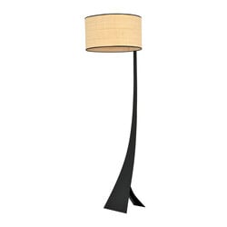 Emibig Lámpara de pie Holstebro negra con pantalla textil 1x E27