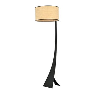 Emibig Holstebro black floor lamp with textile shade 1x E27