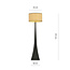 Holstebro black floor lamp with textile shade 1x E27