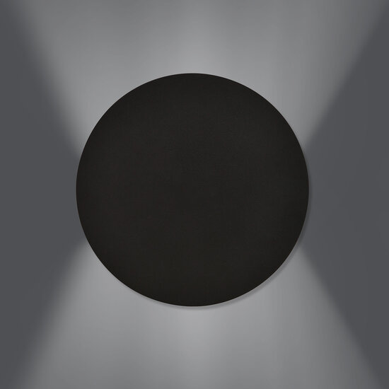 Haderslev ronde zwarte wandlamp met G9 aansluiting
