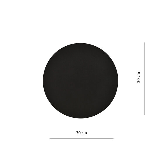 Haderslev round black wall lamp with G9 connection
