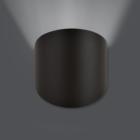 Haderslev semi-circular black wall lamp with G9 connection